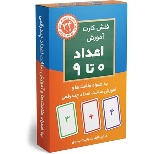 فلش کارت اعداد و علامت ۰ تا ۹ ماوا